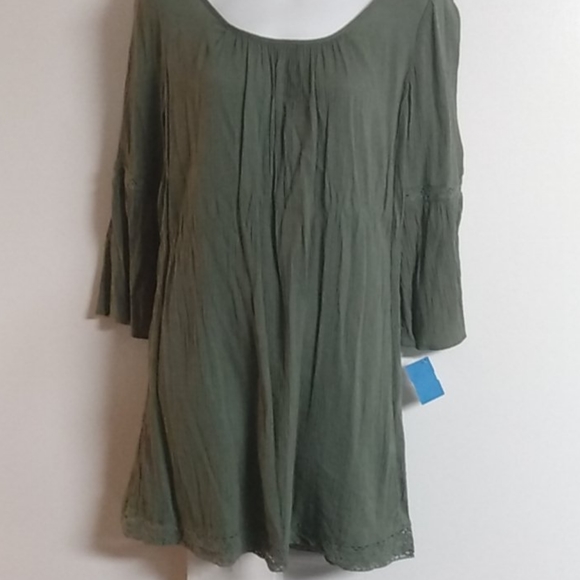 Mini Olive Green Gauze Style Dress Aeropostale - Picture 2 of 14